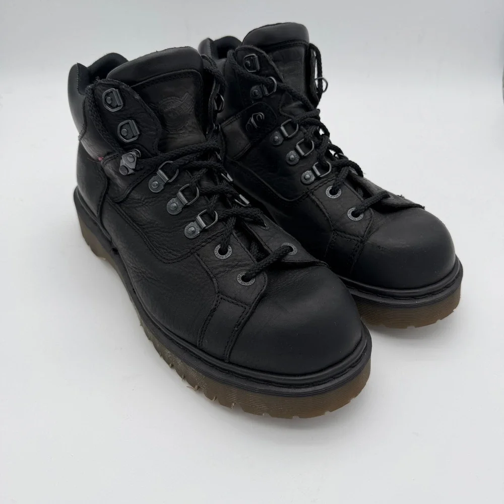 Dr. Martens 8699 Vintage Made in England Black Leather Lace To Toe Boots Mens 11